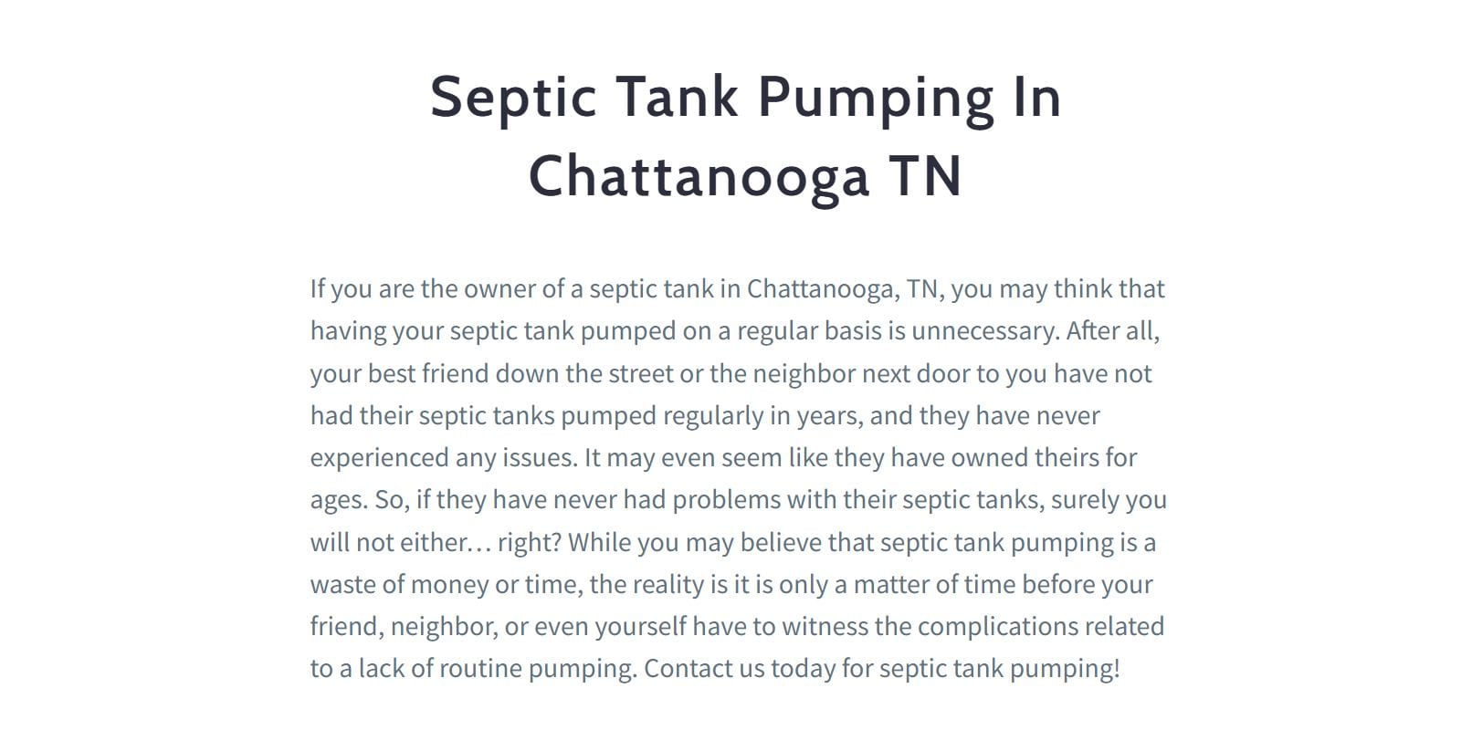 Chatta Rooter Plumbing Septic & Drain